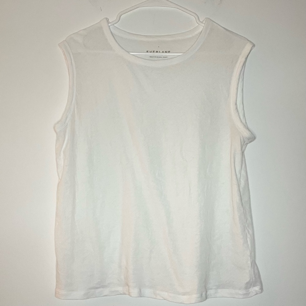 Everlane Air Sleeveless T Shirt White